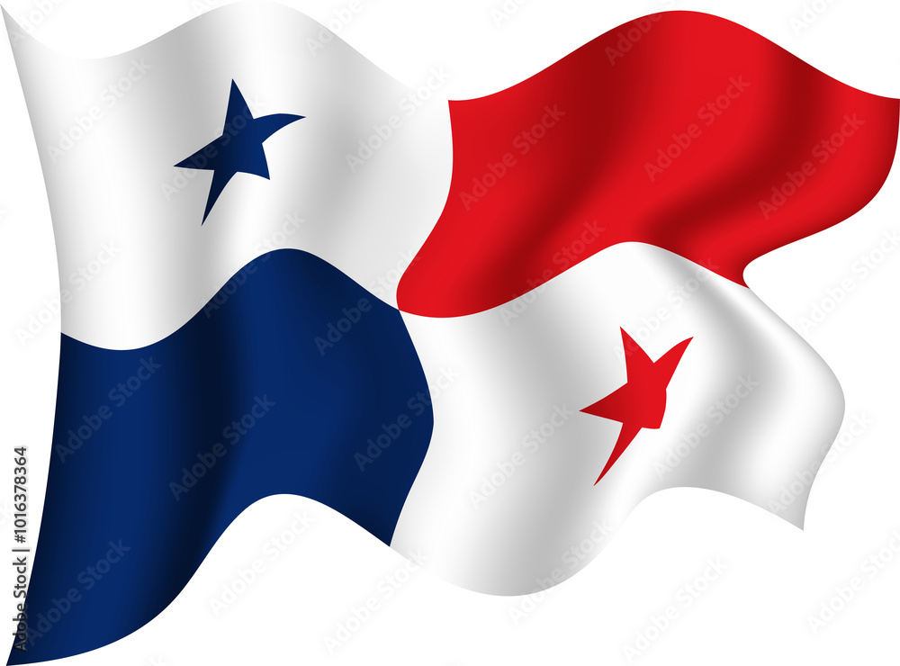 Panama Realistic 3D Waving Flag Panama Realistic 3D Waving Flag