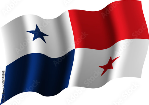 Panama Realistic 3D Waving Flag