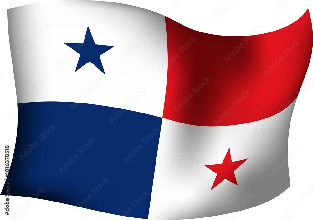 Panama Realistic 3D Waving Flag Panama Realistic 3D Waving Flag