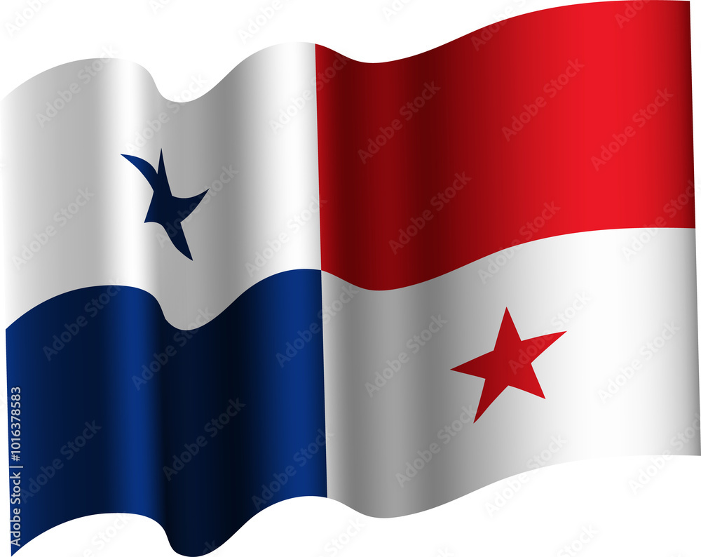 Panama Realistic 3D Waving Flag Panama Realistic 3D Waving Flag