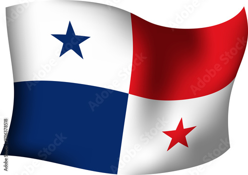 Panama Realistic 3D Waving Flag