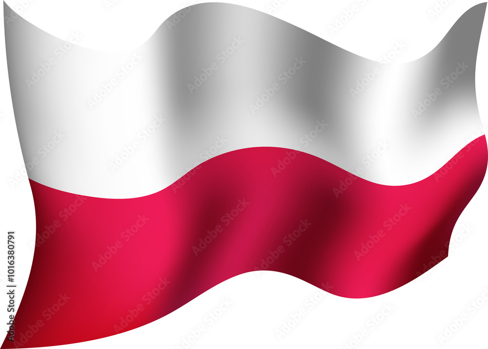 Poland Realistic 3D Waving Flag