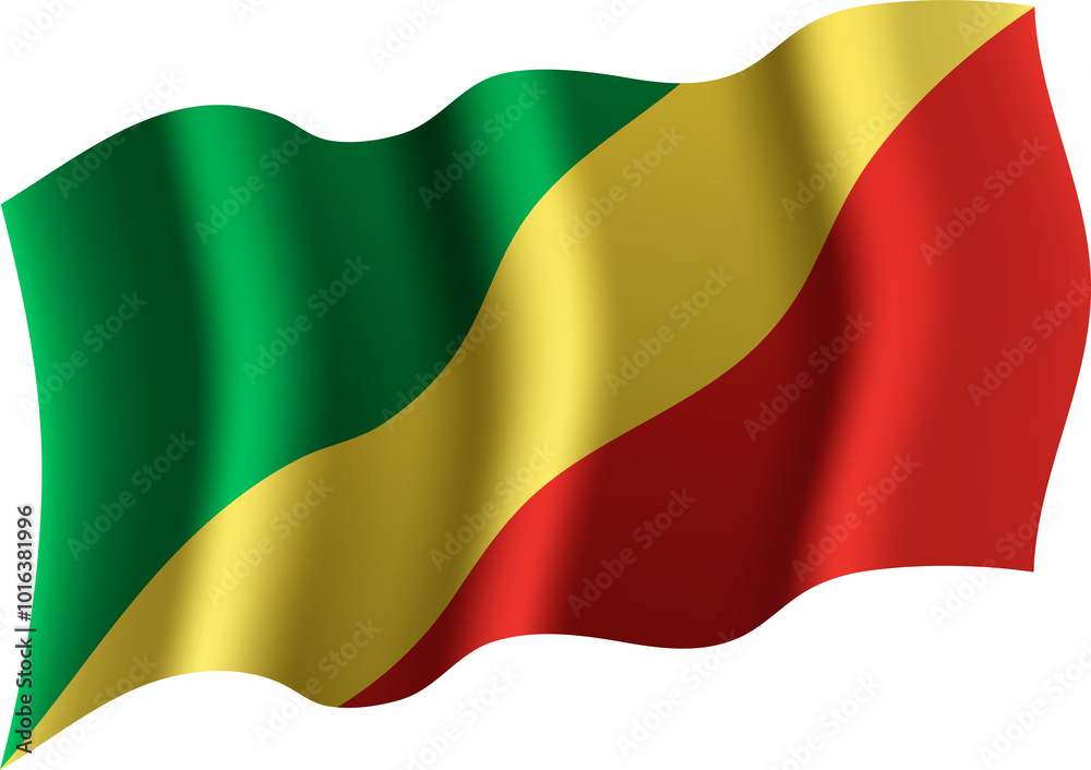 Republic of the Congo Realistic 3D Waving Flag Republic of the Congo Realistic 3D Waving Flag