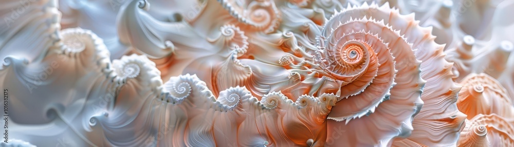 Fractal patterns in nature flowers, seashells, natural and mathematical, Nature, Soft tones, Photograph, Organic beauty