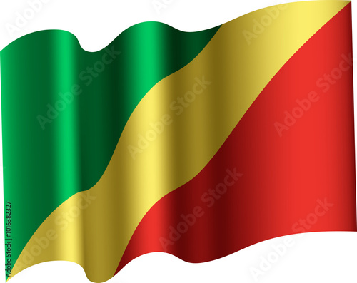 Republic of the Congo Realistic 3D Waving Flag