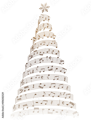 音符のクリスマスツリー　Christmastree　music