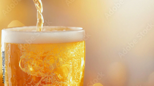 Wallpaper Mural Refreshing Beer Being Poured into a Glass Torontodigital.ca