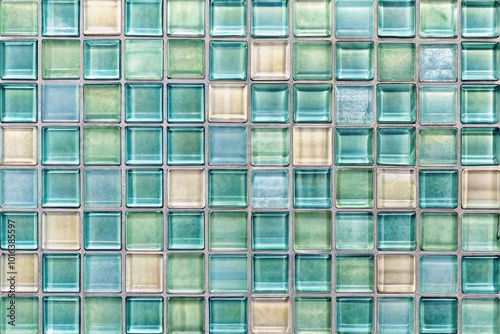 Aerial glass tiles seamless texture with diffuse bump