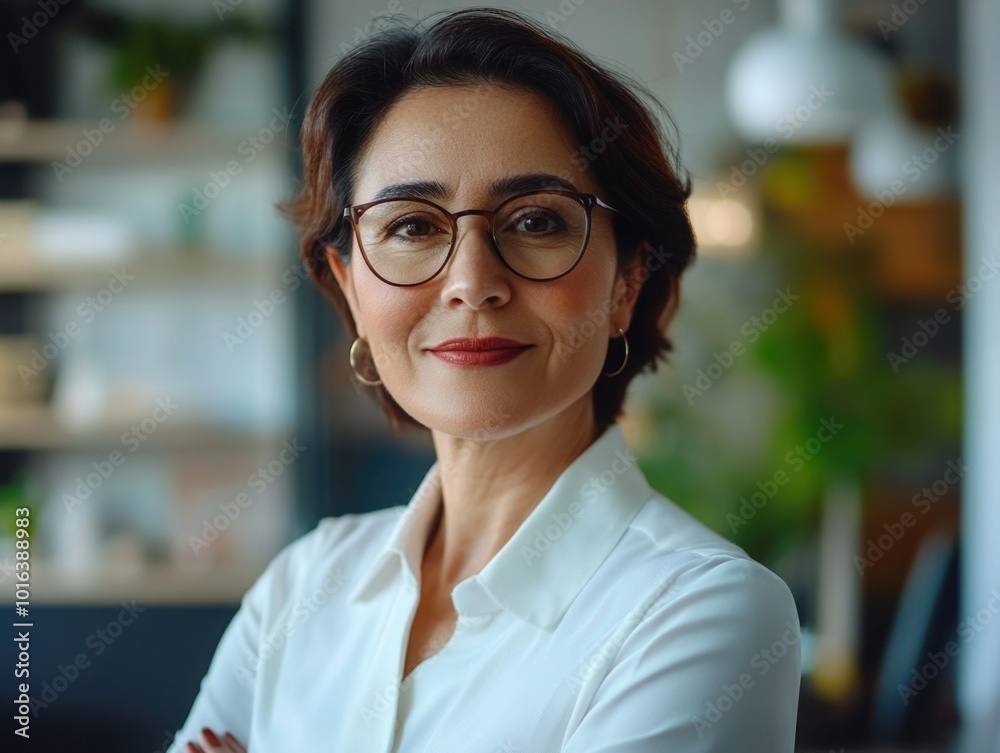 Successful Businesswoman in Corporate Setting Successful Businesswoman in Corporate Setting