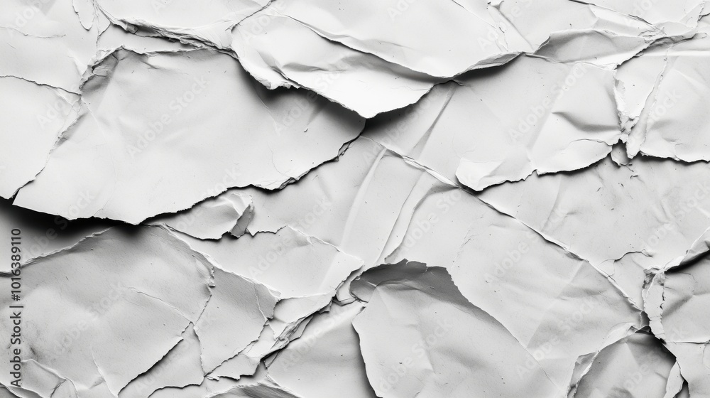 Crumpled white paper texture, abstract background Crumpled white paper texture, abstract background