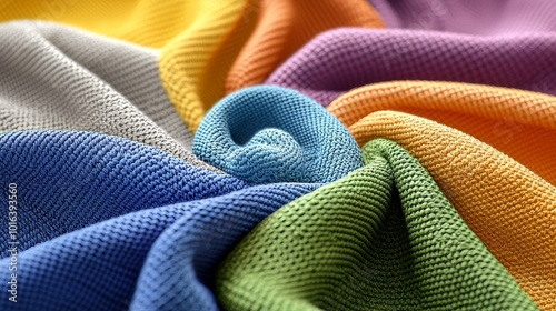 Soft Cotton Fabric Texture in Vibrant Colors