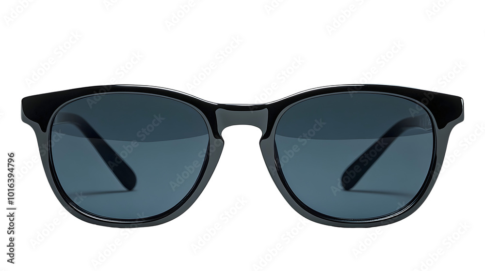 Stylish and modern black sunglasses with sleek,minimalist design,shot against a clean,bright white background. The sunglasses have a simple. Stylish and modern black sunglasses with sleek,minimalist design,shot against a clean,bright white background. The sunglasses have a simple.