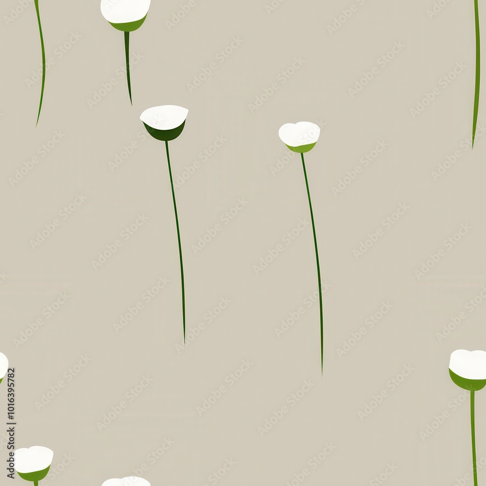 Subtle Geometric Flower Pattern with Clean Lines Subtle Geometric Flower Pattern with Clean Lines