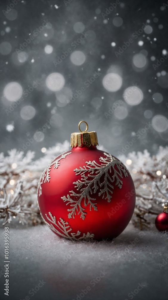A Christmas card with Christmas ornaments A Christmas card with Christmas ornaments
