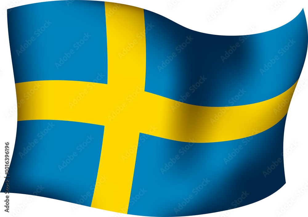 Sweden Realistic 3D Waving Flag Sweden Realistic 3D Waving Flag