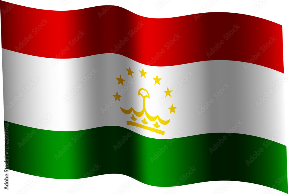 Tajikistan Realistic 3D Waving Flag Tajikistan Realistic 3D Waving Flag