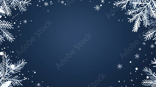 christmas background with snowflakes - Simple winter backdrop. 