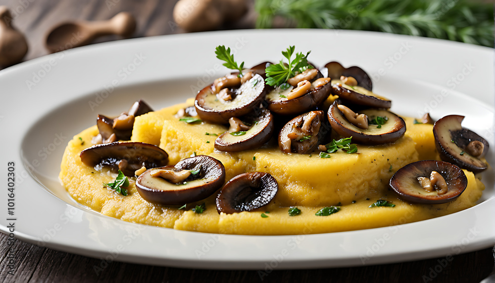Polenta with mushrooms Polenta with mushrooms