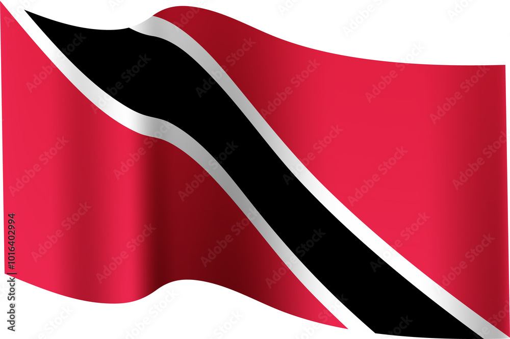 Trinidad and Tobago Realistic 3D Waving Flag Trinidad and Tobago Realistic 3D Waving Flag