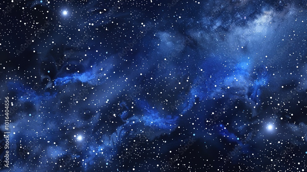 Naklejka premium Abstract Cosmic Scene: An abstract background depicting a cosmic scene with stars, nebulae, and galaxies.