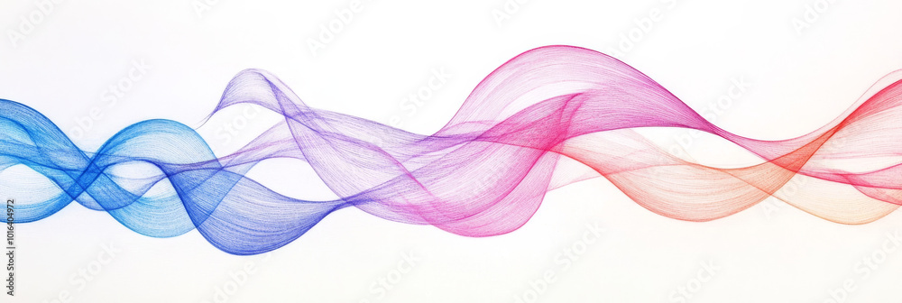Abstract flowing waves in blue, pink, and orange hues. Abstract flowing waves in blue, pink, and orange hues.
