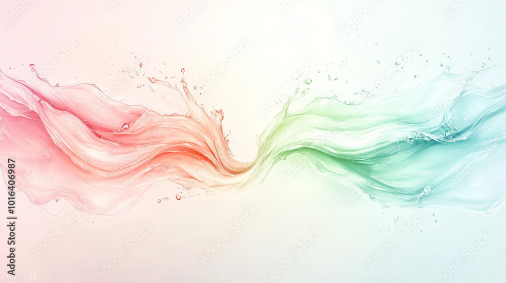 Abstract water splash with red and blue tones on a white background. Abstract water splash with red and blue tones on a white background.