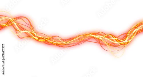 Neon Speed Light Streak on transparent background