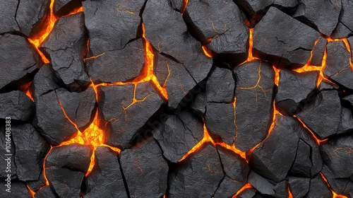 Volcanic Lava Rock Texture Background