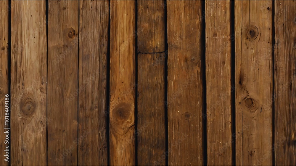 Naklejka premium Rustic Natural Wood Texture – Aged Wooden Planks with Knots and Natural Grain