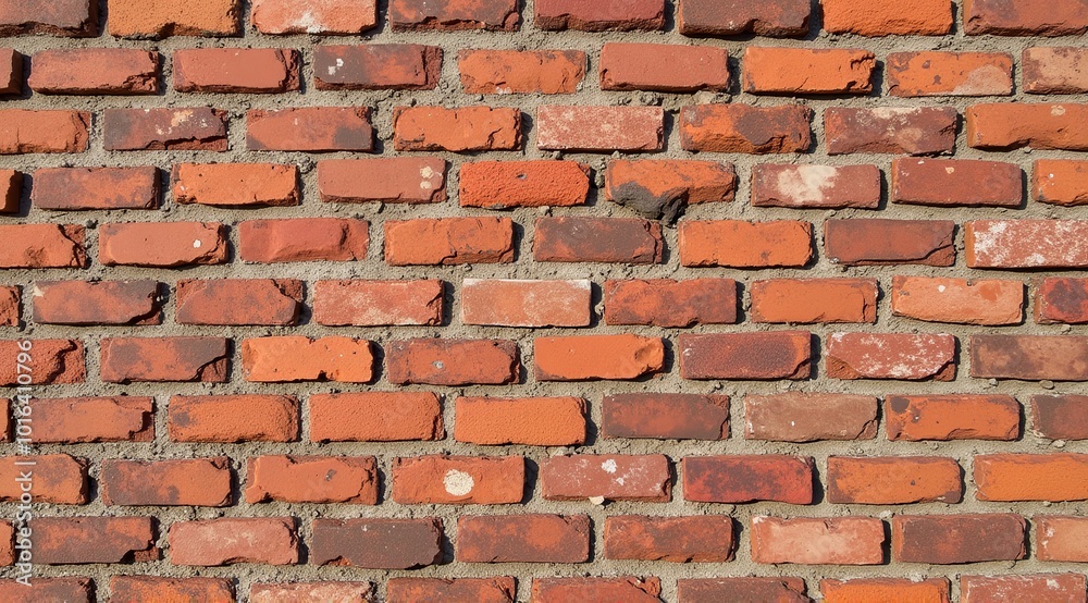 Close-up of a textured red brick wall showcasing rustic charm and craftsmanship