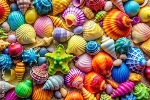 Colorful Beach Shell Clipart Collection for Summer Crafts and Coastal-Themed Design Projects