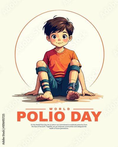 world polio day awareness campaign social media post banner template design