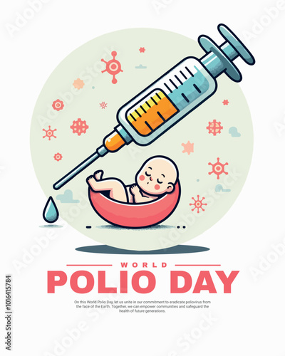 world polio day awareness campaign social media post banner template design