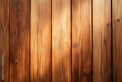 Vertical brown natural wooden planks background. photo