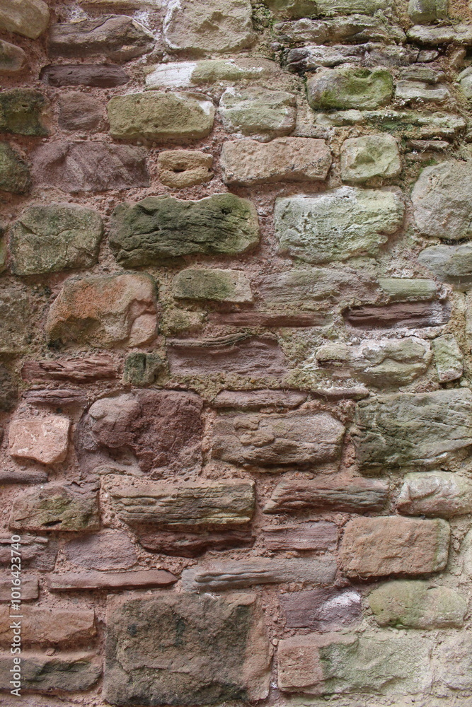 A photograph of brick stone wall texture, background texture effect