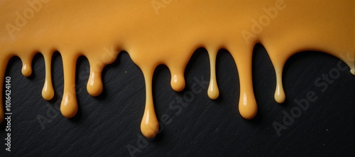 Melted cheese patterns on textured background photo