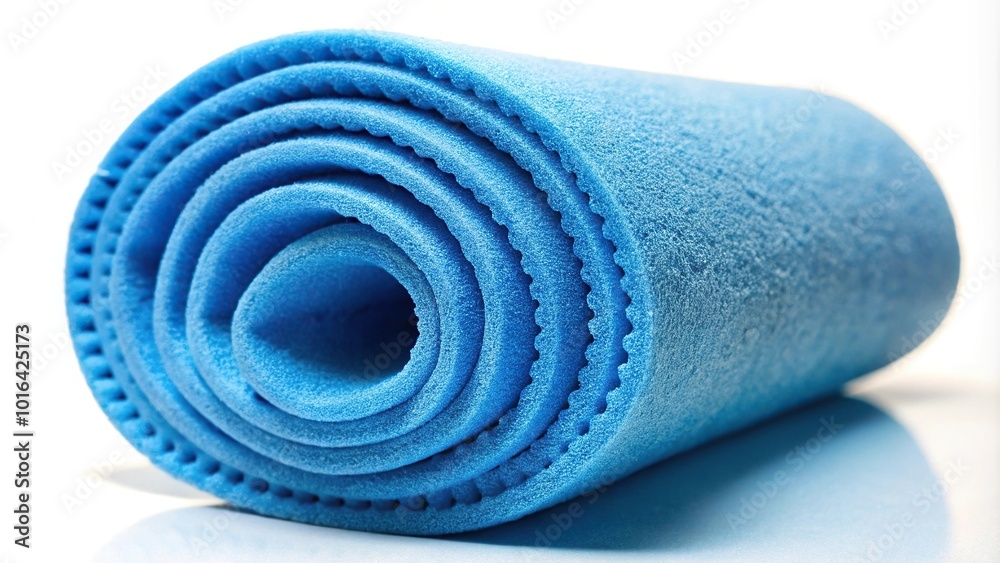 Panoramic foam rubber folded sponge sheet with wavy edges