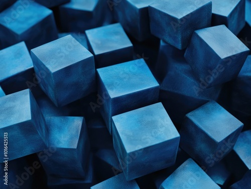 Vibrant Blue Rubber Blocks