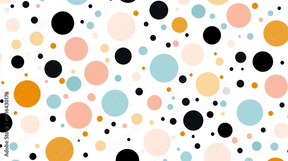 Colorful Polka Dot Seamless Pattern Design Colorful Polka Dot Seamless Pattern Design