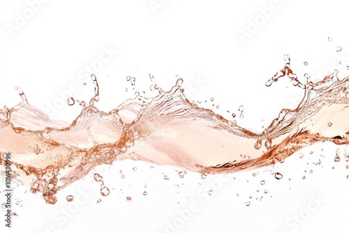 Rose champagne splashing background water chandelier.