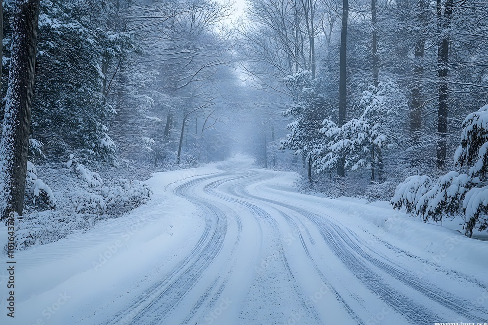 Tire Tracks In Snow Tire Tracks In Snow