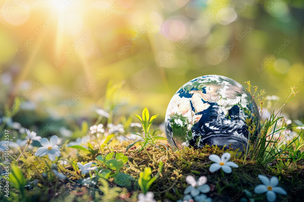 Beautiful greeting card with holiday composition for world environment day Beautiful greeting card with holiday composition for world environment day