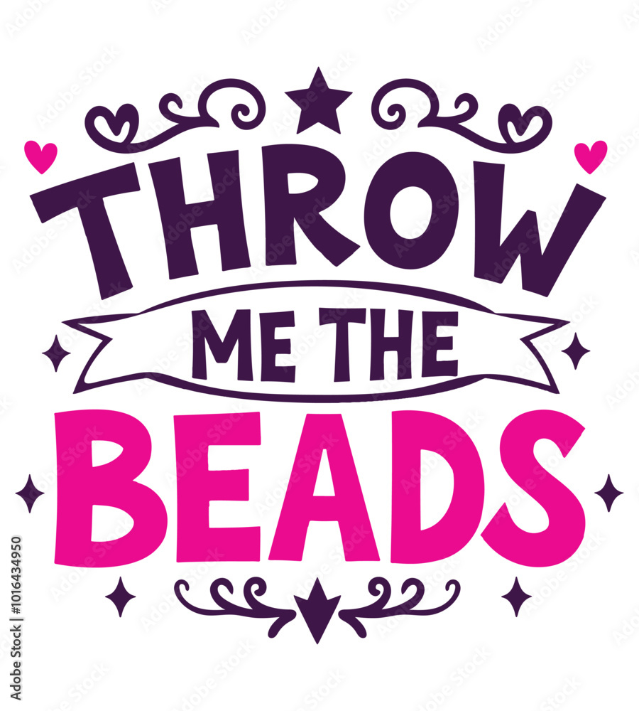 Obraz premium Throw me the beads t shirt