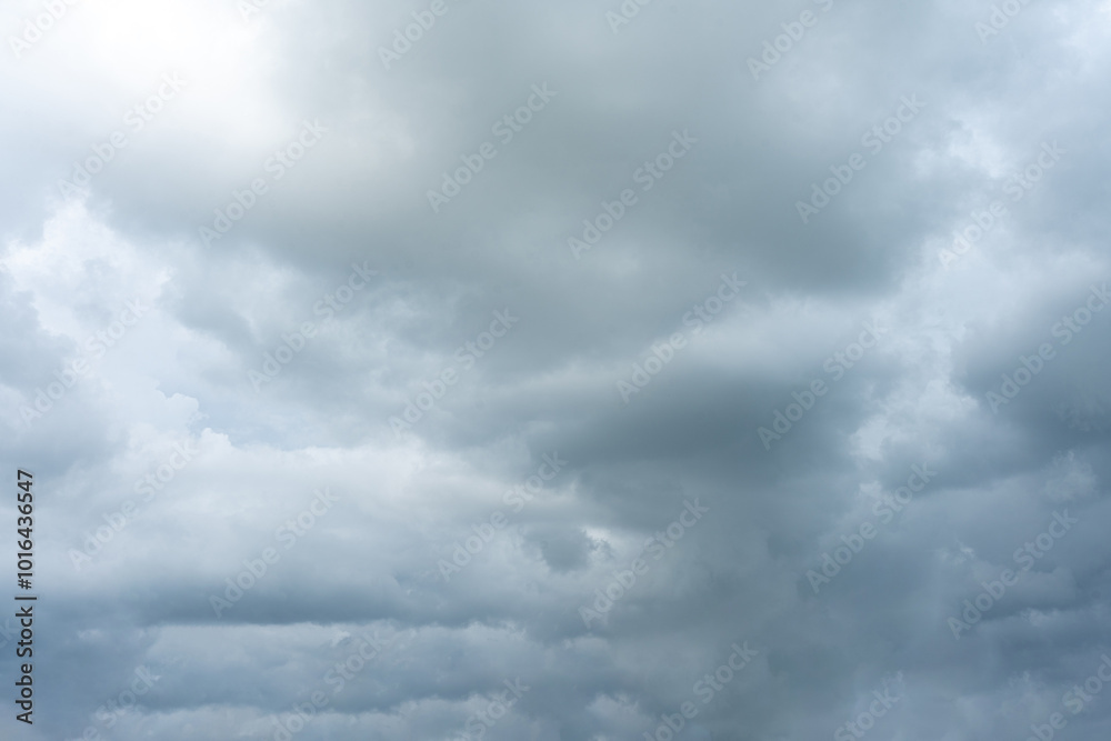 Dramatic cloudscape of white fluffy clouds against a deep blue sky Dramatic cloudscape of white fluffy clouds against a deep blue sky