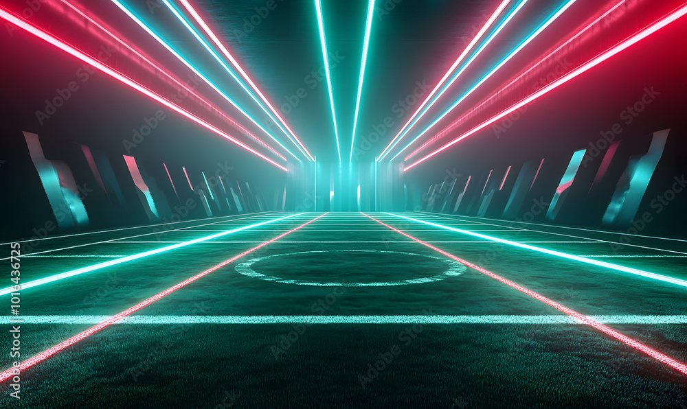 Dynamic Neon Football Action with Futuristic Geometric Patterns and Vibrant Light Trails for High-Energy Sports Advertising Backgrounds Dynamic Neon Football Action with Futuristic Geometric Patterns and Vibrant Light Trails for High-Energy Sports Advertising Backgrounds
