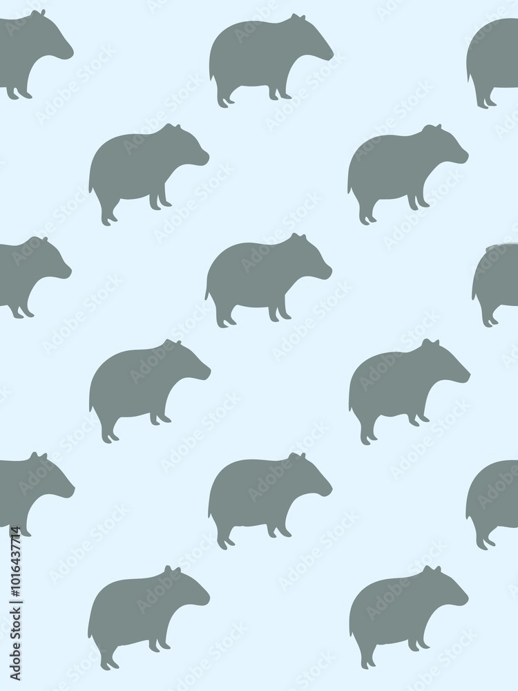 Obraz premium capybara fabric set of animals