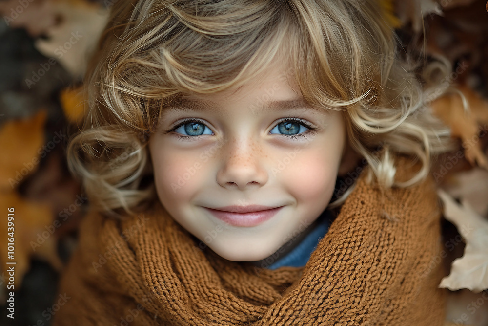 Beautiful autumn portrait, sunny day, park full of fallen foliage, people children pets walking, generative AI Beautiful autumn portrait, sunny day, park full of fallen foliage, people children pets walking, generative AI