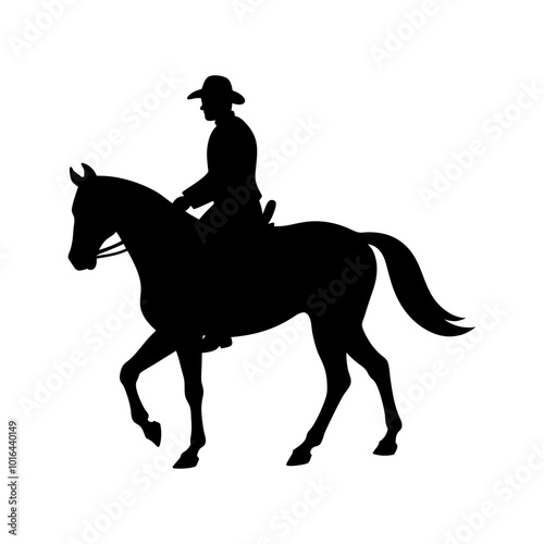 Horseman vector or silhouette 