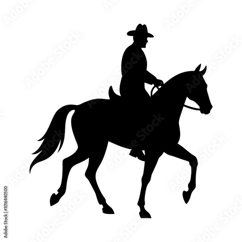 Horseman vector or silhouette 