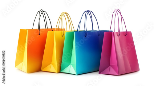 Colorful paper bags for shopping